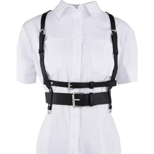 2021 New Fashion Punk Leather Harness Belt Strap Girdle Sexy Women Handmade Belt Decorative Shirt Dress Vest Harness Belt