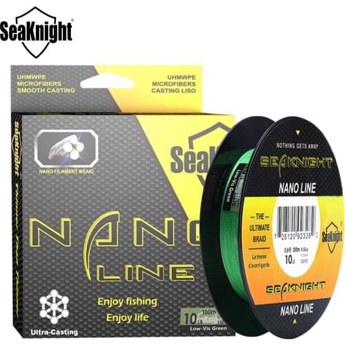 Seaknight nano 4 strands 100 M Super Strong PE Stranded Fishing Line 4LB 6LB 8LB 10LB Tent Water Salted Fishing Line