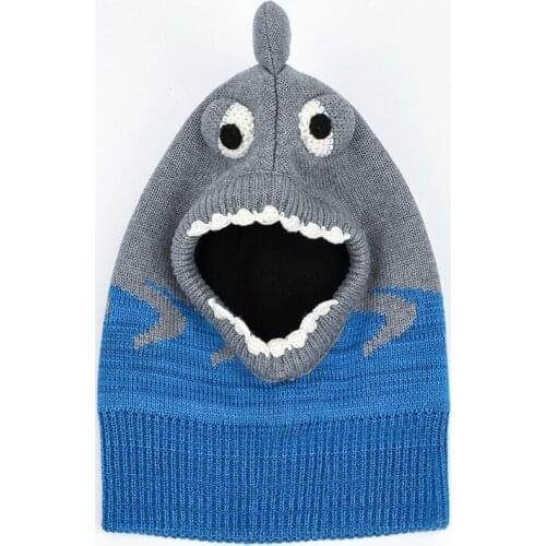 New Winter Children Hat Scarf Set Plus Velvet Hooded Caps Baby Girl Knitted Hats Beanie for Kids Boys Shawl Caps Masked Hood Cap