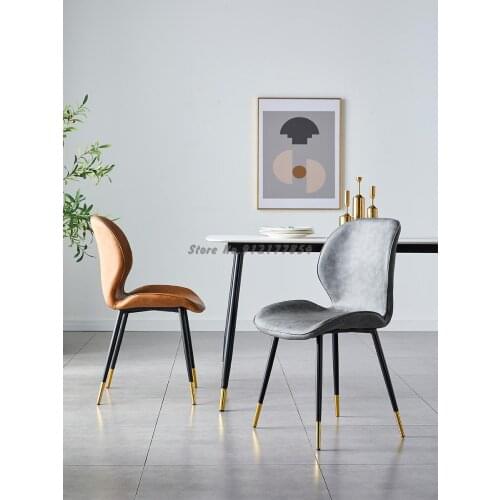 Nordic dining chair home modern minimalist backrest stool coffee shop milk tea shop desk makeup iron light luxury dining table a