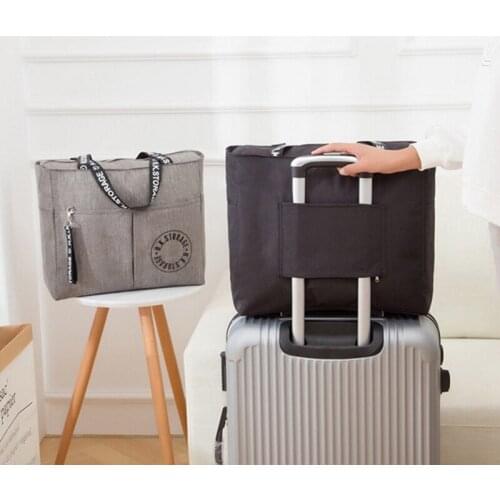 Large-capacity foldable portable storage bag, airplane bag, luggage bag, trolley travel bag, clothing sorting storage bag