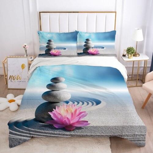 Modern Design Bed Linens Quilt/Comforter/Blanket Covers Pillowcase Bedding Sets Duvet Cover Set King Size 3D Stone Bedclothes