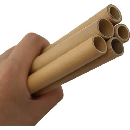 5PCS/lot Drinking Accessories Biodegradable Straw Organic Bamboo Drinking Straws Pearls Bubble Tea Reusable bamboo Straws