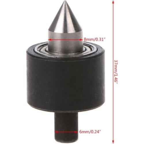 Revolving Center Head Live Centre Heads 6mm Shank For Lathe Machine R9UC