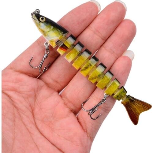 1pc Multi Jointed Swimbait Sinking wobbler Fishing Lures 10cm 6.8g Hard Artificial Bait Pike Bass Fishing Lure Random Color