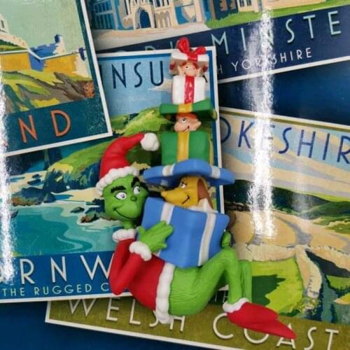 1PCS 11CM H. M.K. Boxed Christmas Pendant Gift of my first Christmas Grinch Collect ornaments