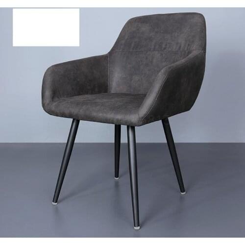 1000 Brown-gray slightly distressed leather upholstered armchair