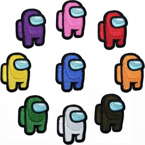 Wholesale Among Us Game iron patch embroidered cloth for clothing badge for ironing DIY t-shirt decoration Sewing clothe patch