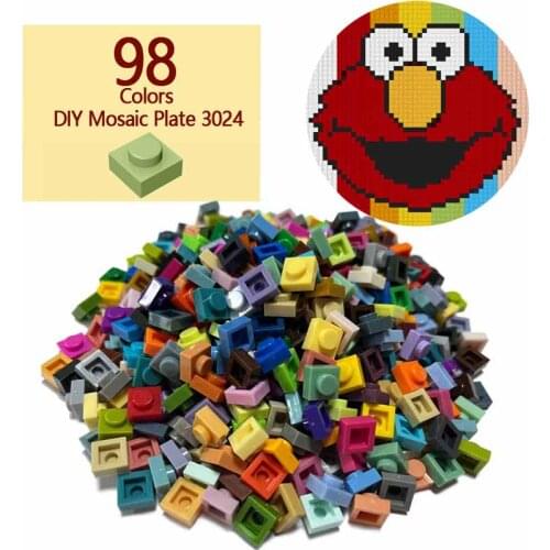 Guduola Plate 1X1 MOC Building Block 3024 Creative Toys Pixel Art 80 Colors For kid Brain Training Link ONE 75 Colors 100pcs/LOT