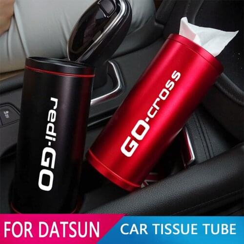 Auto Tissue Boxes Car Cup Holder Cylinder Tissue Box For Datsun GO I GO+ mi-DO on-DO redi-GO Go-Cross Auto accessories