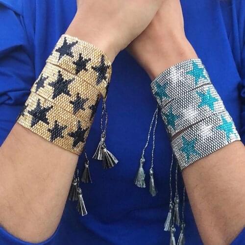 BLUESTAR 2021 MIYUKI Bracelet Femme Star Pulseras Mujer Fashion Women Handmade Woven Jewelry