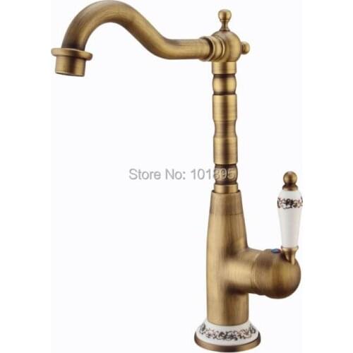 Bronze Color Brass Material Cold & Hot Water Basin Tap