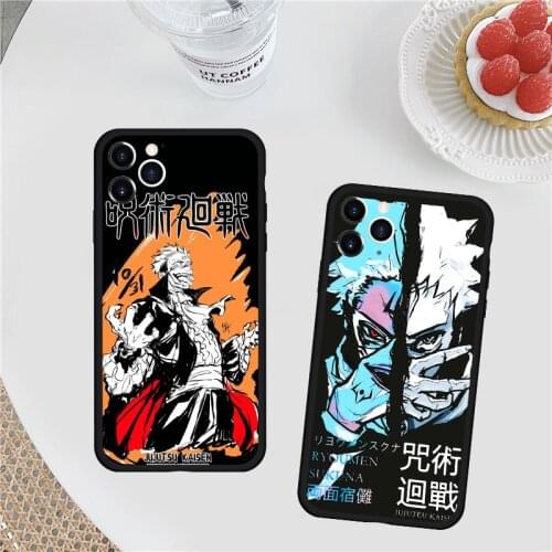ZUIDID Cartoon Anime Jujutsu Kaisen Phone Case For iPhone 12 11 Pro X XS MAX XR SE20 7 8Plus Ryomen Sukuna Hard Matte Cover Capa