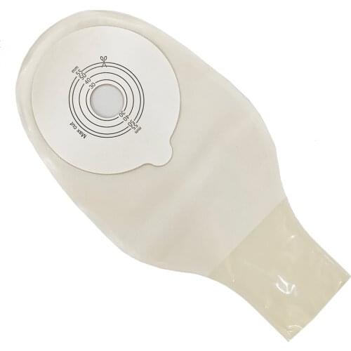 10/30pcs Colostomy Bags; One-piece system Ostomy Pouch with Clip Closure, for stoma size 25-55mm