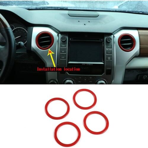 For 2014-2021 Toyota Tundra ABS air conditioning air outlet decorative ring cover sticker car interior accessories