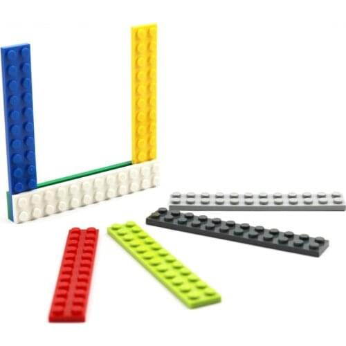 20 Pieces Kids MOC Building Blocks Parts Plate 2x12 Army Militarys Accessories Brick Link 2445 Plates Boys Technic Toys