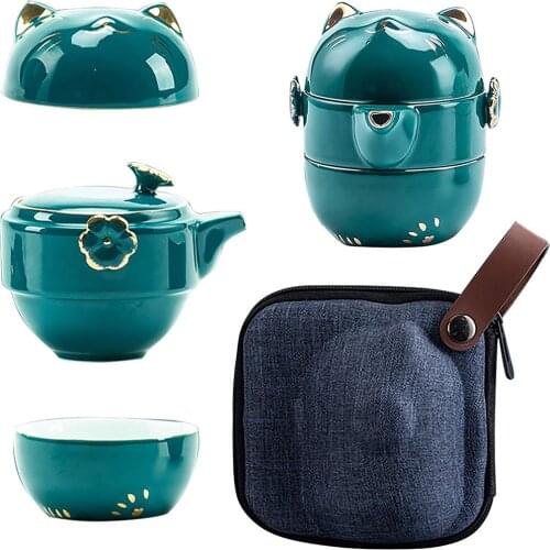 Cat Porcelain Tea Mug with Strainer Filter and Lid Portable Ceramic Portable Tea Coffee Mug Set for Office Travel and Home