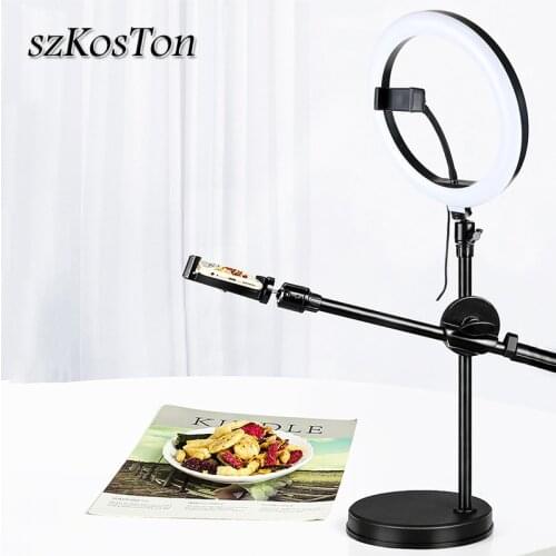 33cm/26cm/16cm Selfie LED Ring Light With Adjustable Desk Phone Shooting Bracket Stand Photography ringlight For VK Youtube