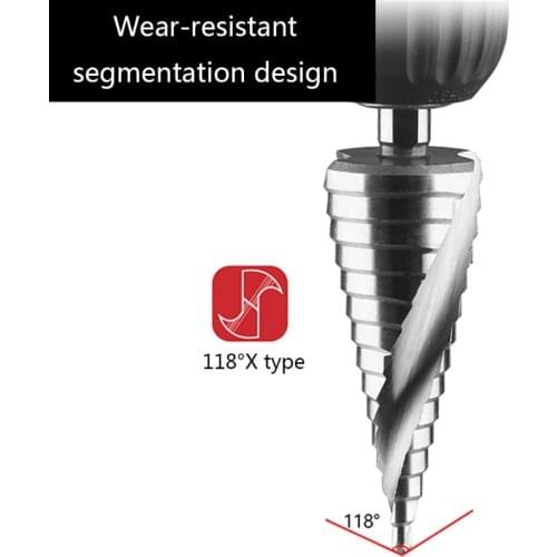 3 Pieces Step Drill Bit Double Spiral Grooved HSS Step Drill Bits High Speed Steel Drill Bit for Sheet Aluminium Metal Up B2QB