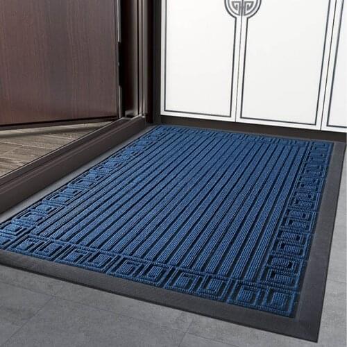 Eovna Rubber Doormat Washable Non-slip Rug for Hallway Easy Clean Carpet Entryway Resist Dirt Trapper Rugs