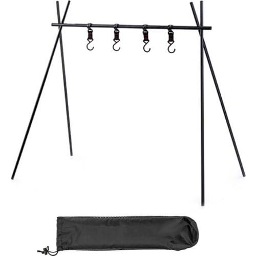 Lightweight Outdoor Folding Camping Shelf Aluminum Alloy Clothes Storage Hanger Cookware Eequipment Hanging Rack Triangle Rack