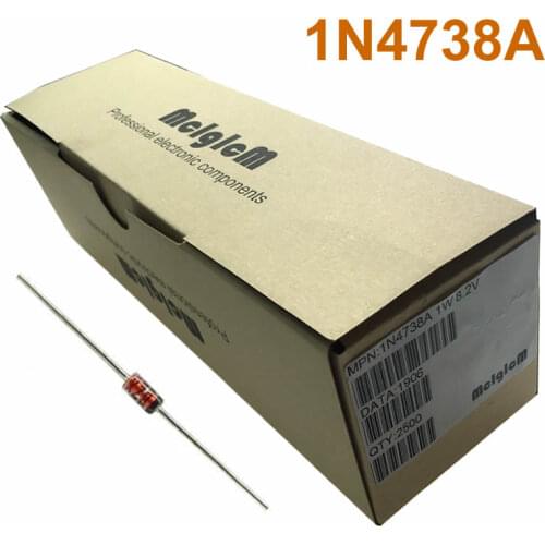 MCIGICM 2500 pcs Zener Diode 8.2V 1W Through Hole DO-41 1N4738 1N4738A