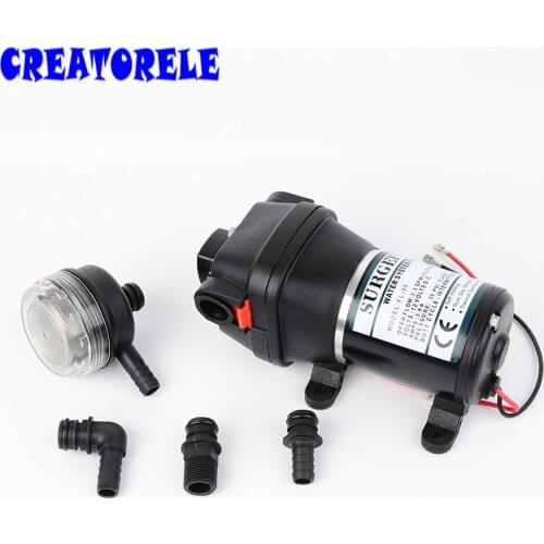 FL-34 FL-35 Miniature 12v/24v dc 120W low Electric Diaphragm pump 20m lift Submersible High Pressure water pumps self-priming