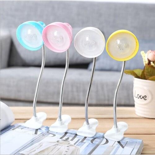 Mini LED Flexible Clip Book Lamp Night Light Bedside Lamp Eye Energy Saving Reading Lamp Kids Gift Light 1W