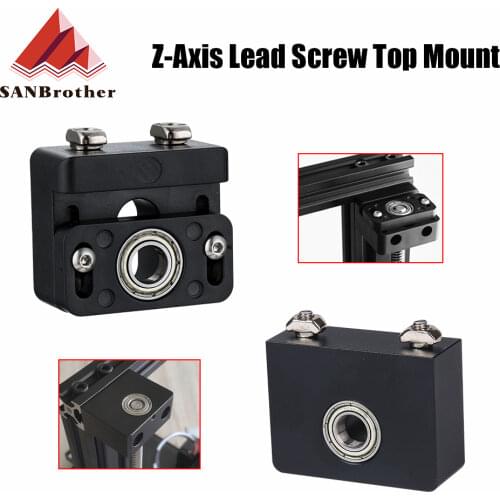 3D Printer Upgrade Aluminum Z-Axis Leadscrew Top Mount for CR-10/CR-10S, Ender 3/Ender 3Pro Metal Z-Rod Bearing Holder