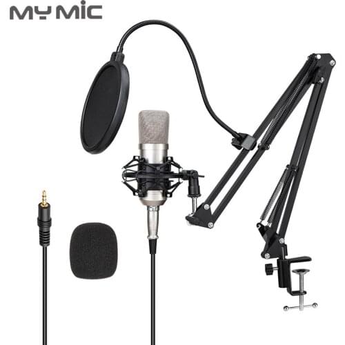My Mic UP890X Condenser Recording Studio Microphone With Adjustable Arm Stand For Computer Gaming Broadcasting