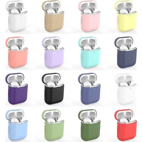 Soft Silicone Cases For Apple Airpods 1/2 Case Bluetooth Headphones Protective Cover For Apple Airpods 1 2 Charging Box Shell