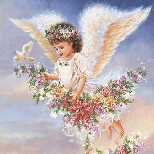 Region Angel DIY 11CT Cross Stitch Embroidery Kits Craft Needlework Set Cotton Thread Printed Canvas Home Decoration On Sell