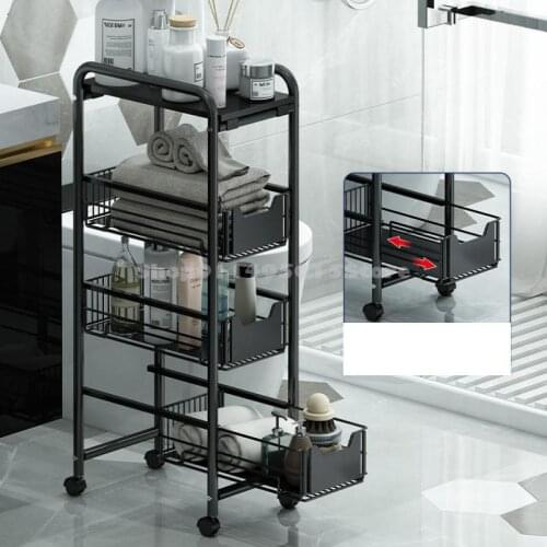 Toilet Shelf Floor-to-ceiling Bathroom Cosmetic Vanity Storage Artifact Toilet Toilet Crevice Storage Cabinet