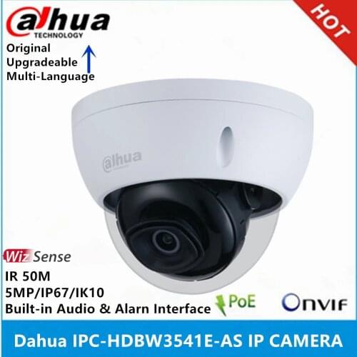 Dahua IPC-HDW2531TM-AS-S2 5MP POE Built-in Mic & SD Card Slot H.265 IR 30M IVS WDR Onvif IP67 Starlight Eyeball IP Camera