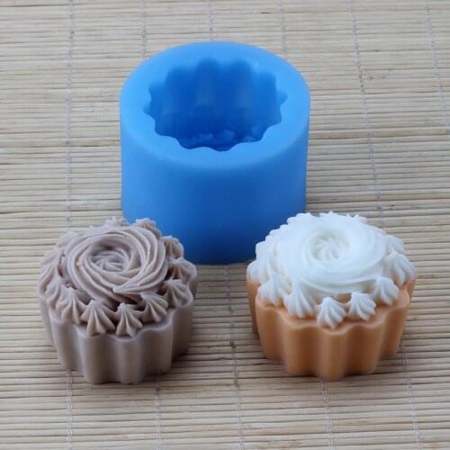 Silicone Soap Mold Handmade Cream Cake Shape Craft Resin Mould