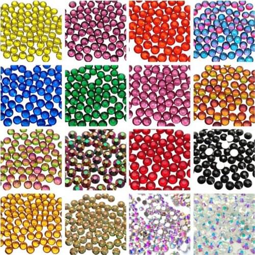 Super Glitter 1440pcs Flatback Nail Crystals Rhinestones For Nails SS3-SS30 Non Hotfix Rhinestones For Crafts Bags Accessories