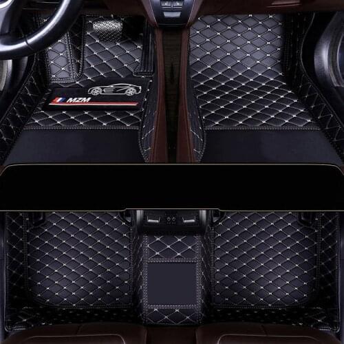 Thicken Leather car floor mat For jeep compass grand cherokee wk2 wj 1999 2004 renegade rubicon patriot rugs carpets accessories