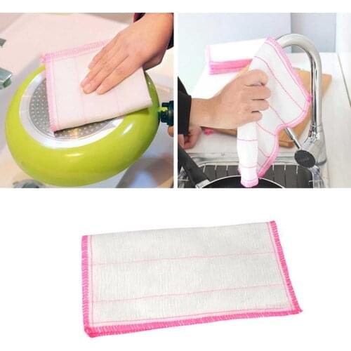 Eight-layer Cotton Gauze Absorbent Dish Cloth Kitchen Plate Bowl Cleaning Wash Towel Oil-free