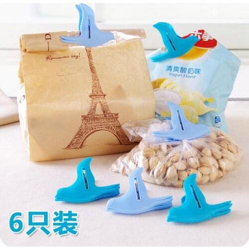 Bird Shape Sealer Clip Food Snack Sealing Clip 6 Pcs/Lot Plastic Freshness Bag Clips
