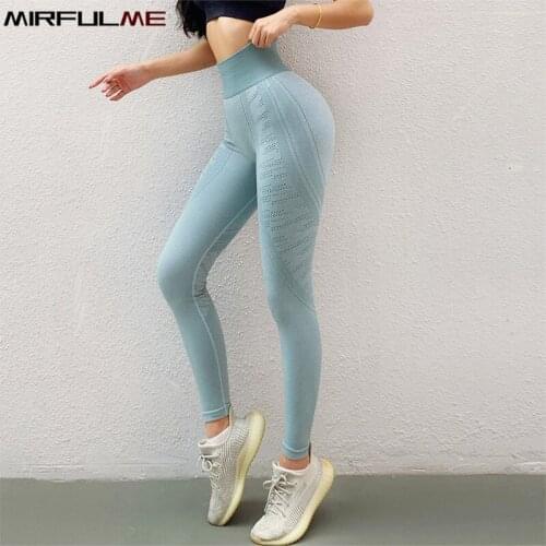 Women Seamless Sport Leggings High Waist Hip Lifting Slim Yoga Pants Girls Elastic Gym Workout Fitness Tights Running Sweatpants