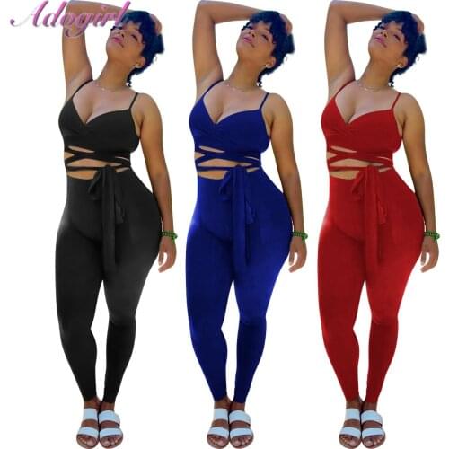 Women Active Two Piece Set Yoga Sport Tracksuit Solid Strapless Adjustable Bra Tank Top Leggings Sweatpants Outfit Matching Set