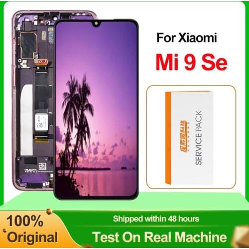 AMOLED Display For Xiaomi Mi 9 SE LCD Screen Replacement With Fingerprint 10 Touch Display For Xiaomi Mi9 SE Mi 9SE M1903F2G LCD