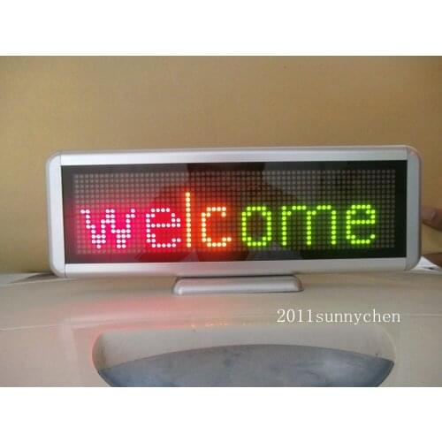 3 Color Programmable LED Message Sign Scroll Moving Display 16x64 dot Desk board