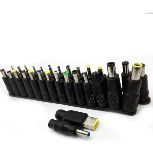 30pcs/set Universal 28pcs DC Power 5.5x2.1mm AC DC Jack Charger to 28 Plug Power Adapter for use Notebook Laptop High Quality