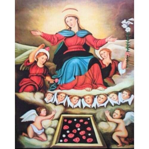5d diy diamond painting Madonna and angel picture 40x50cm diamond embroidery baby picture crafts sticker