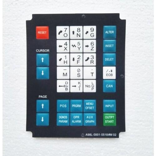 A98L-0001-0518#M 02 A98L-0001-0518#M02 CNC HMI Membrane Keypad buttons for Machine Operator Panel