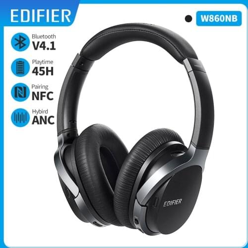 EDIFIER W860NB Bluetooth Headphones ANC Touch control Support NFC pairing and aptX audio decoding Smart Touch wireless earphone