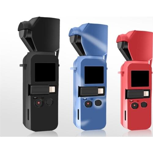 Silicone Cover Solid With Strap Accessory Handle Gimbal Soft Anti-lost Stabilized Camera Simple Protective Case For OSMO Pocket