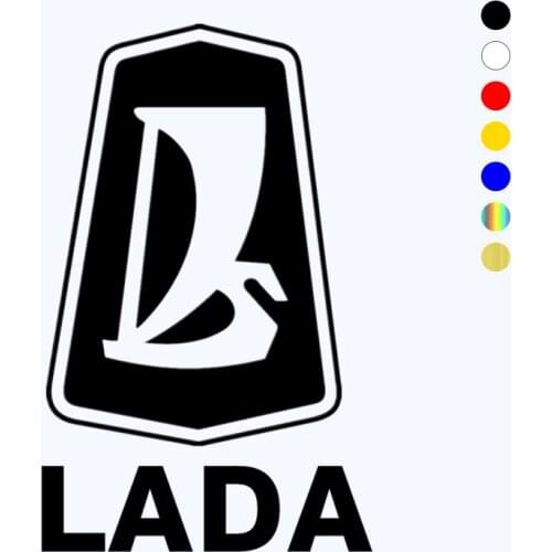 CK2020#19*30cm LADA LOGO funny car sticker vinyl decal silver/black car auto stickers for car bumper window car decorations