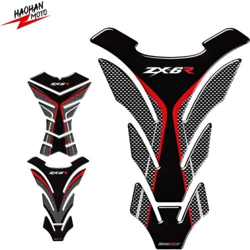 For Kawasaki ZX6R ZX-6R ZX-6RR Tankpad 3D Motorcycle Tank Pad Protector Decal Stickers